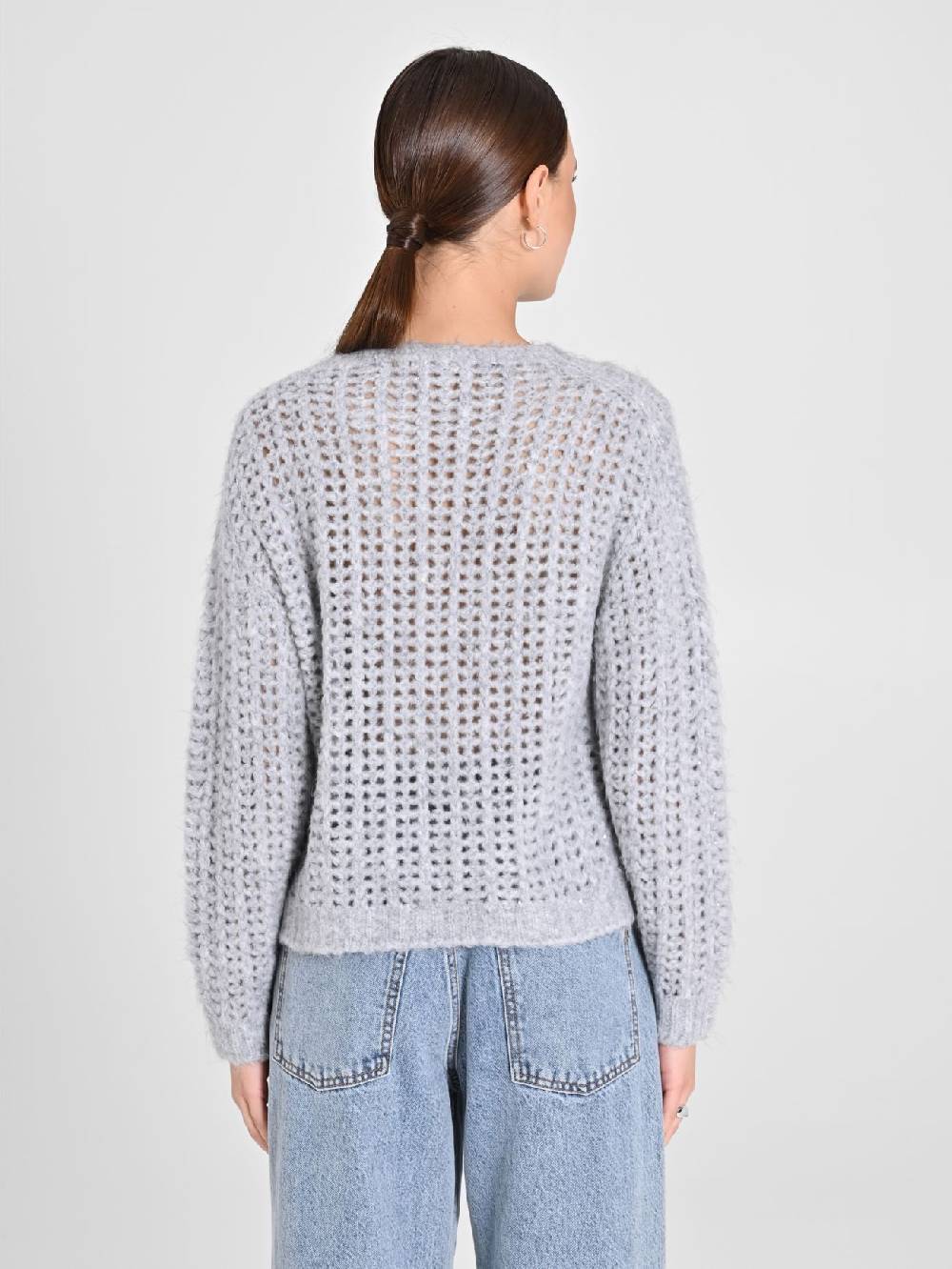 Rinascimento Maglioncino Grigio Paillettes Ultimo giorno