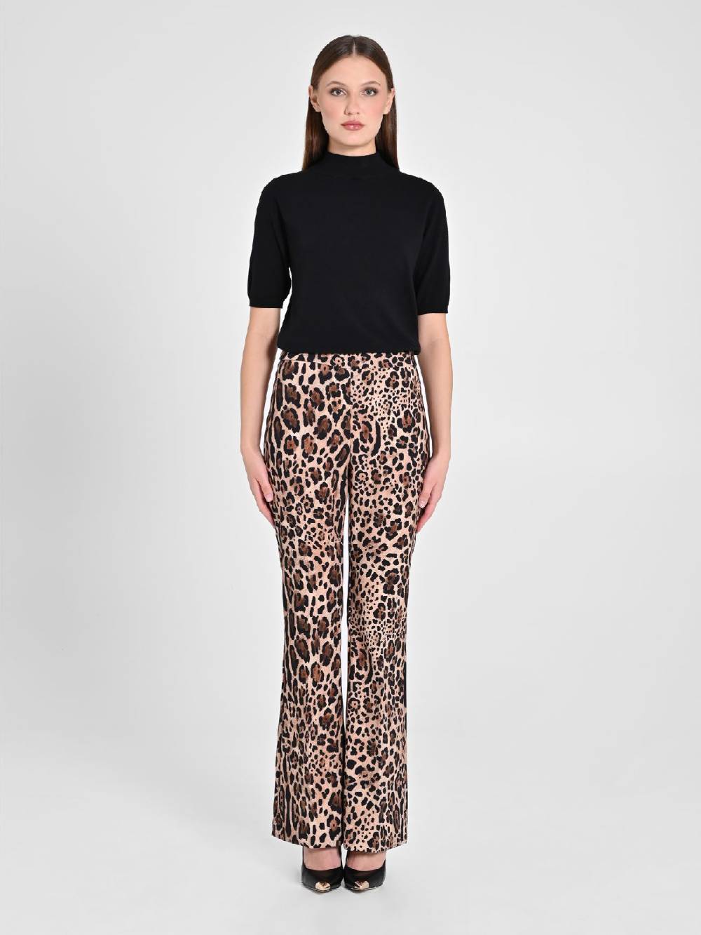 Rinascimento Pantalone Flared Animalier Officina