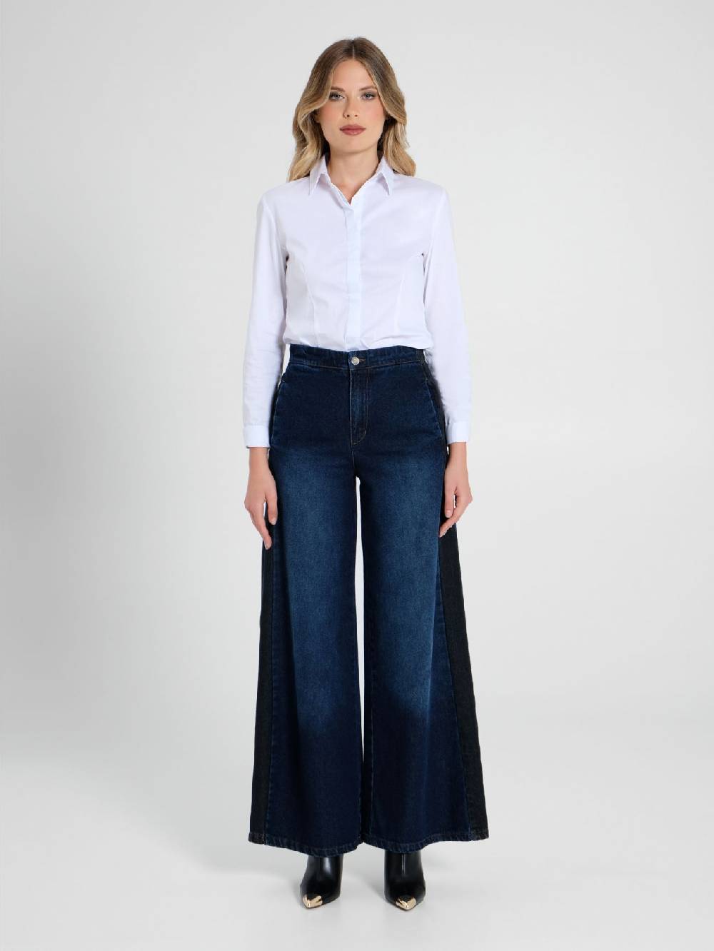 Rinascimento Jeans Palazzo con Banda Italy