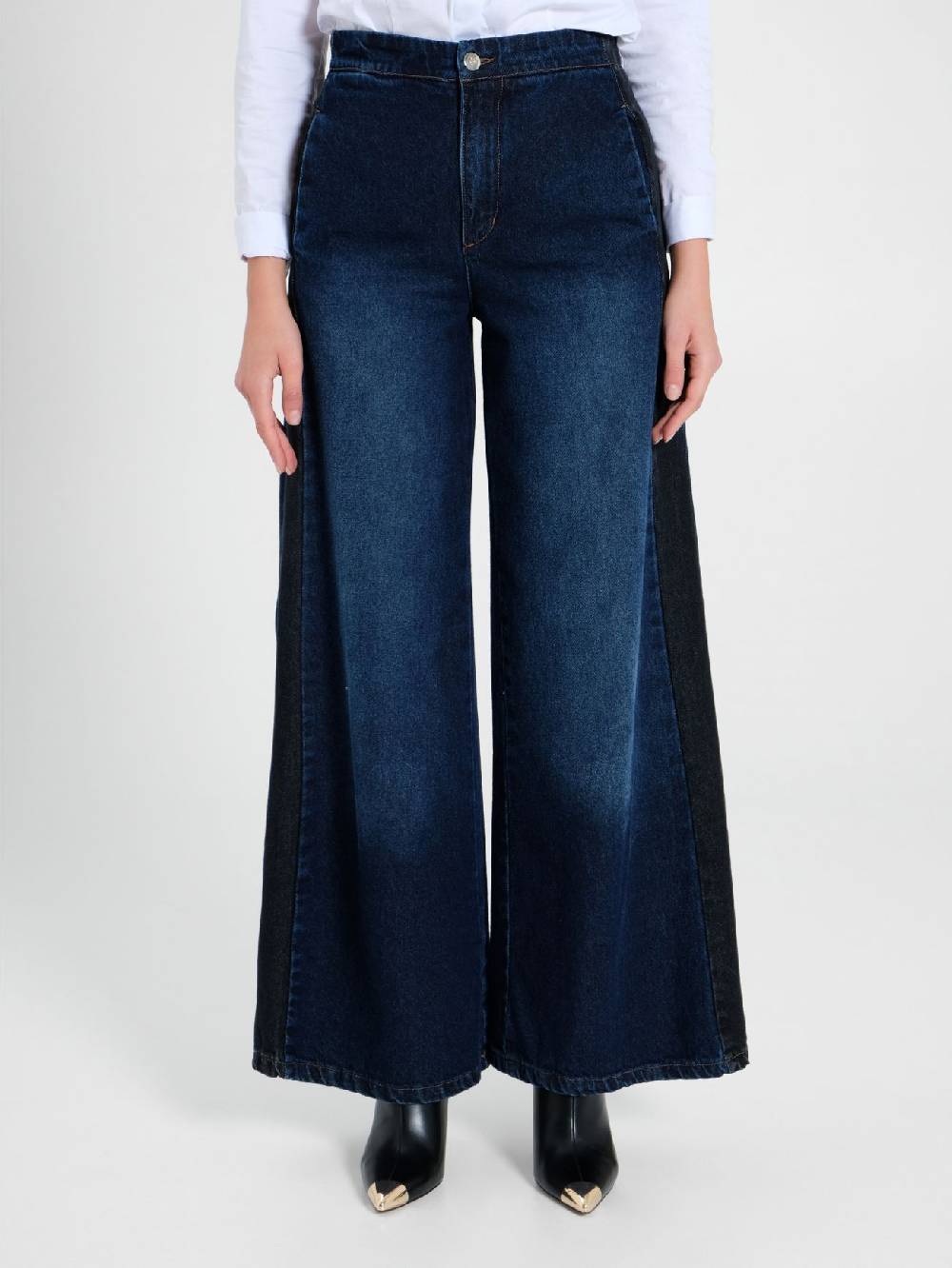 Rinascimento Jeans Palazzo con Banda Italy