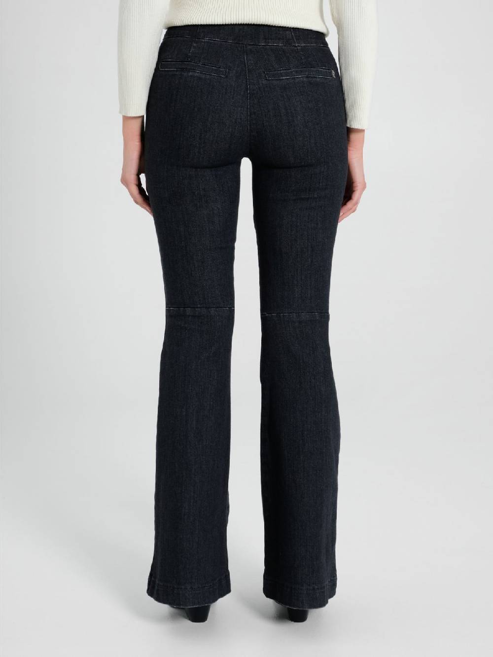 Rinascimento Jeans Neri a Zampa Nuovo