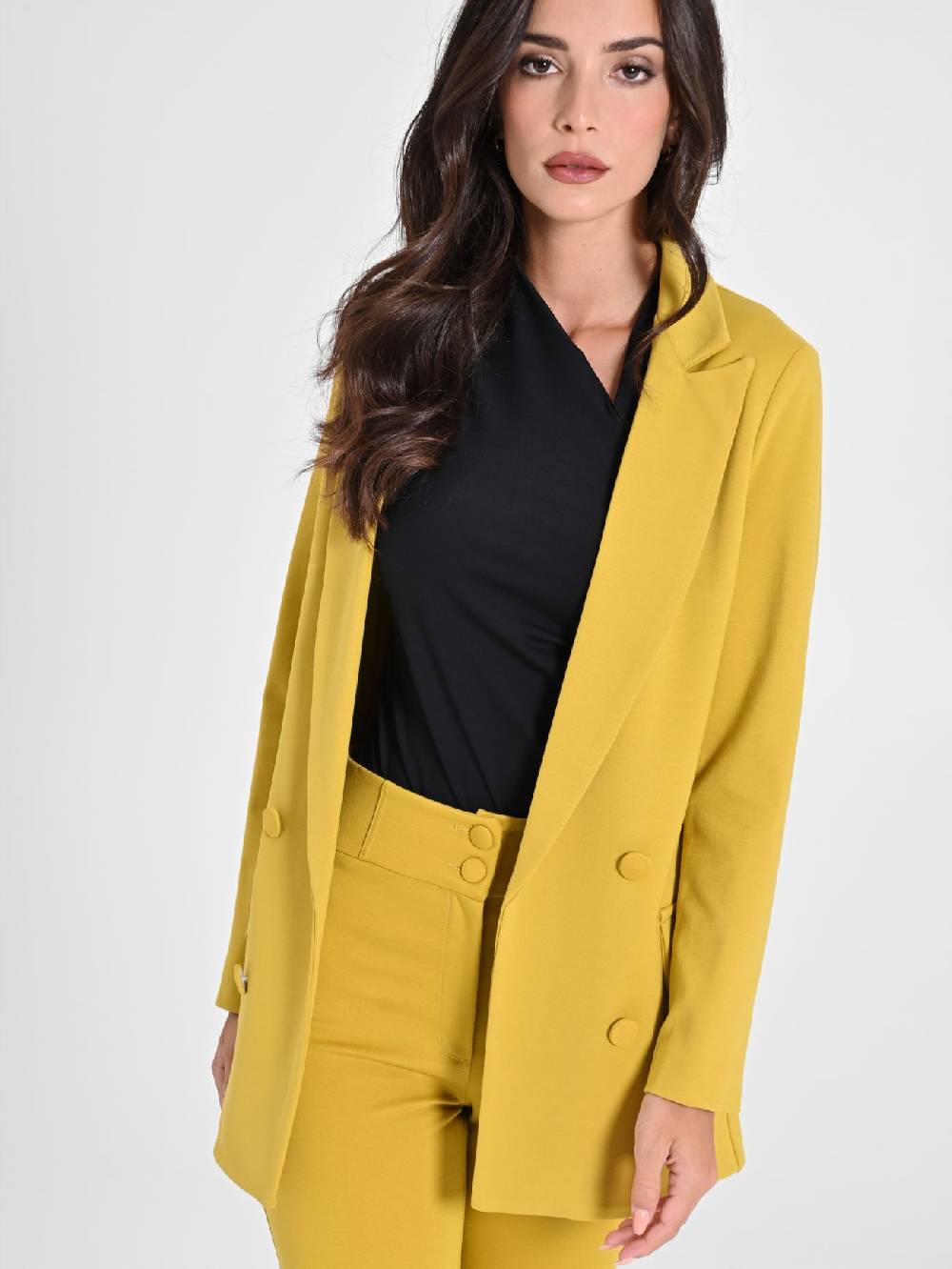 Rinascimento Giacca Aperta in Punto Milano Giallo Saldi