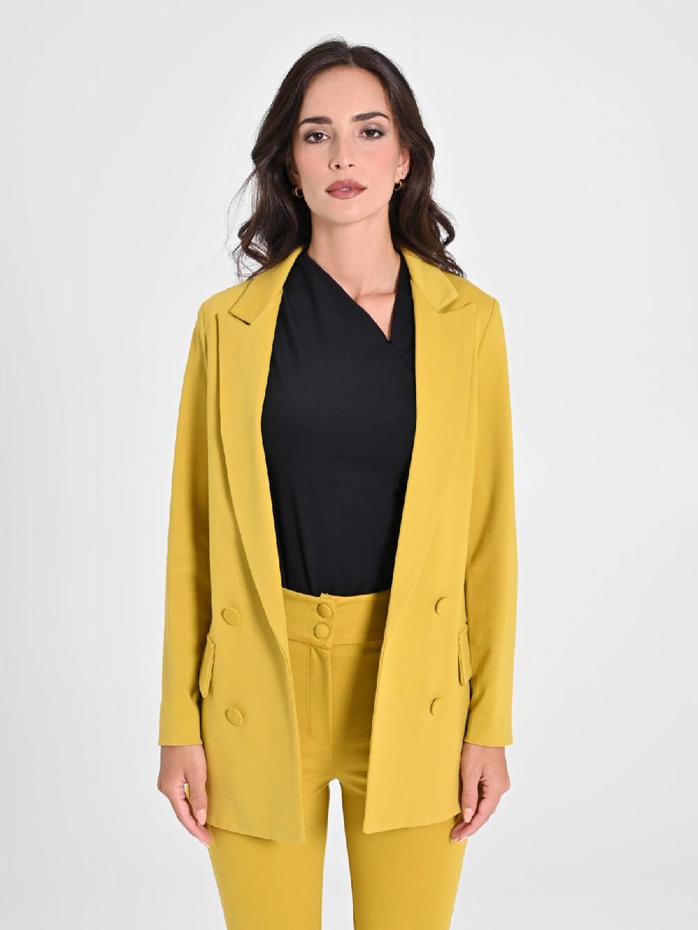 Rinascimento Giacca Aperta in Punto Milano Giallo Saldi