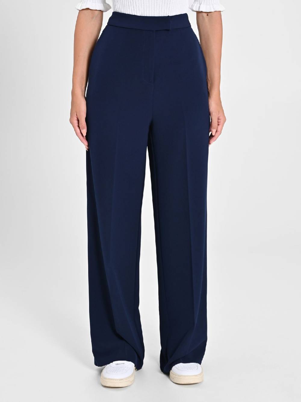 Rinascimento Pantalone Palazzo Blu in Crepe Offerta natalizia