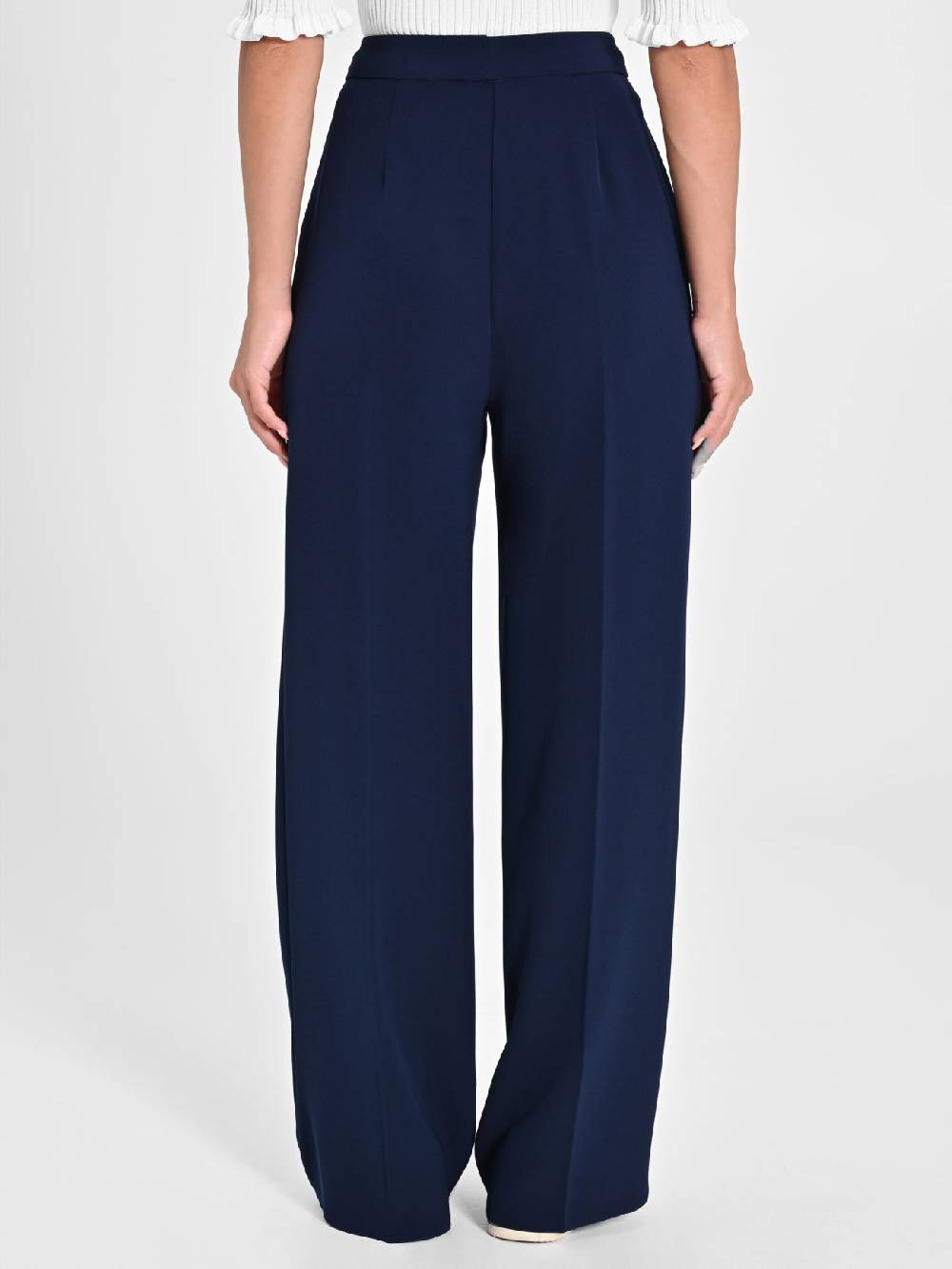 Rinascimento Pantalone Palazzo Blu in Crepe Offerta natalizia