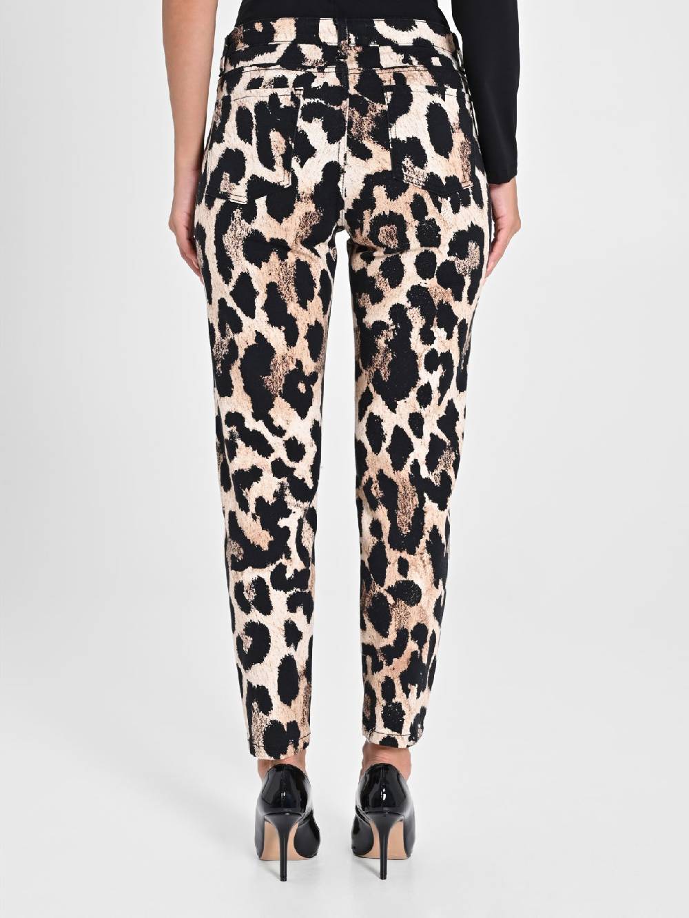 Rinascimento Pantaloni Denim Skinny Stampa Animalier Offerta Pasqua