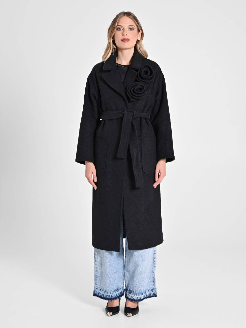 Rinascimento Cappotto Lungo con Rose Offerta temporanea