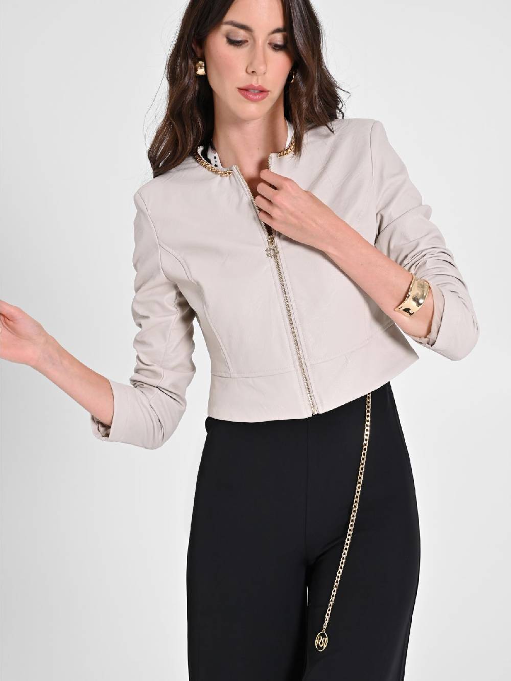 Rinascimento Giubbino in similpelle con Catena Lightning offer