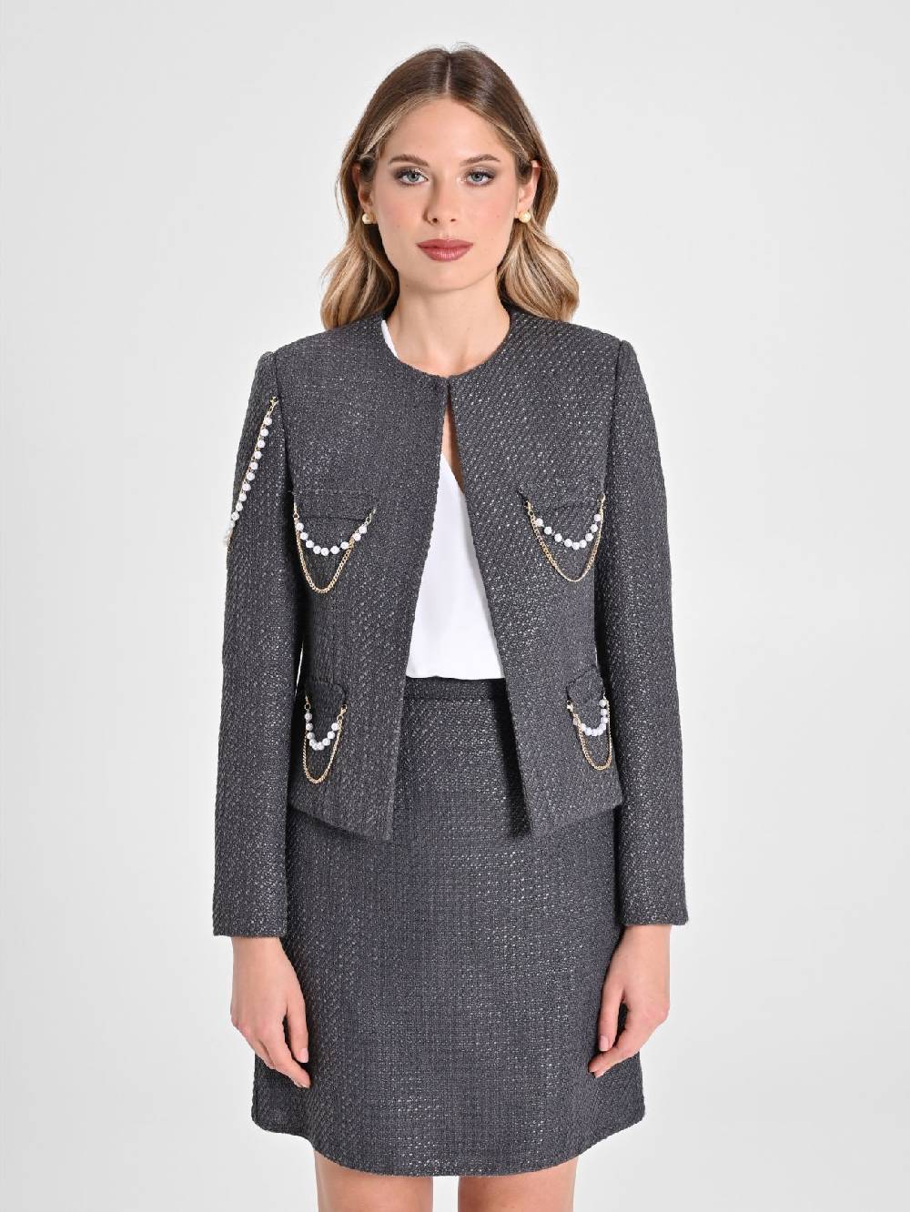 Rinascimento Giacca Corta in Tweed Bestseller