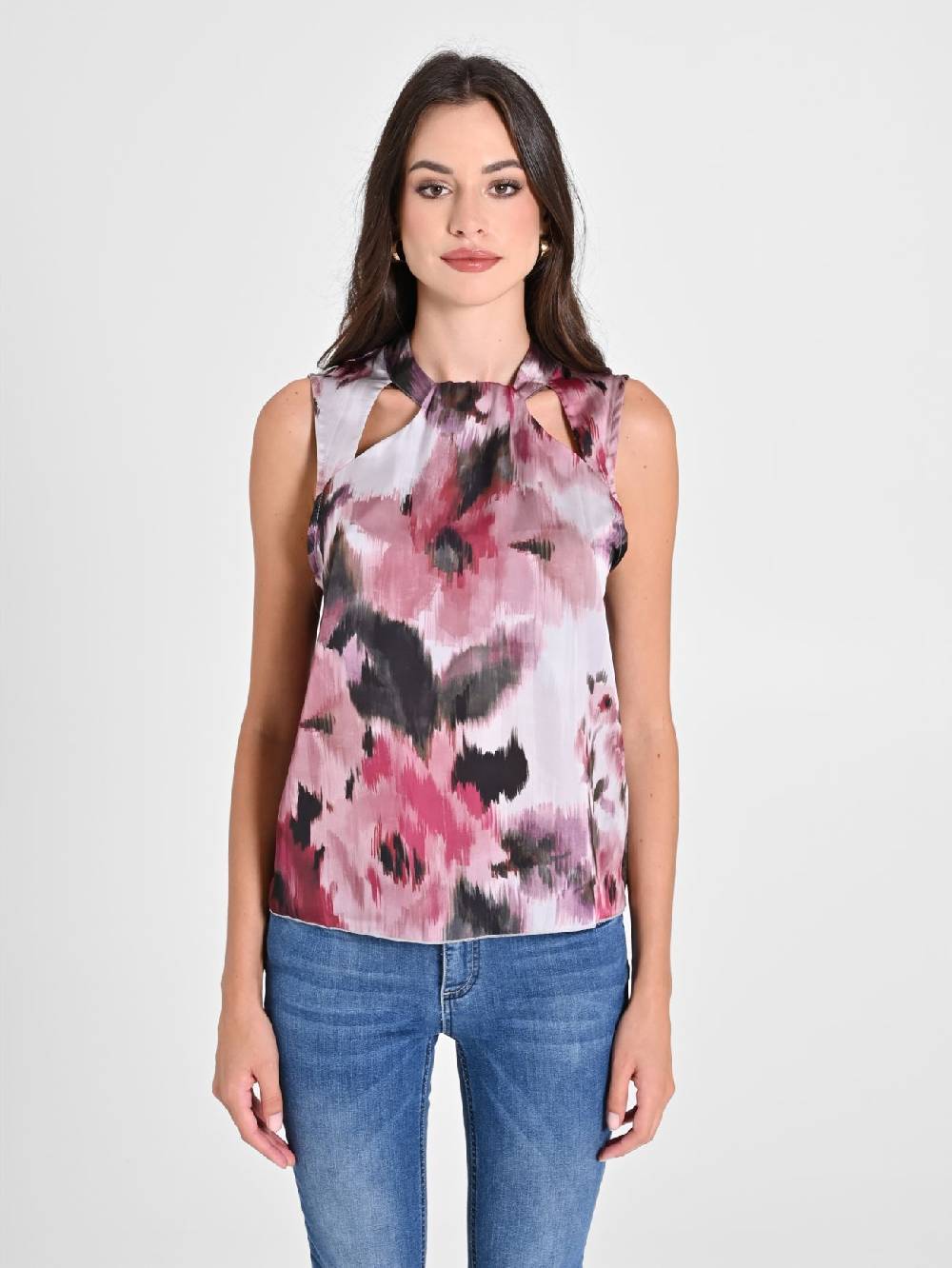Rinascimento Blusa stampa Fiori Astratti Ultimi tre giorni
