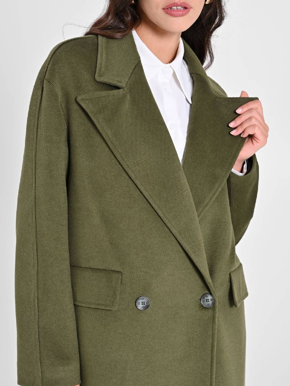 Rinascimento Maxi Cappotto Verde Militare Promozione temporanea
