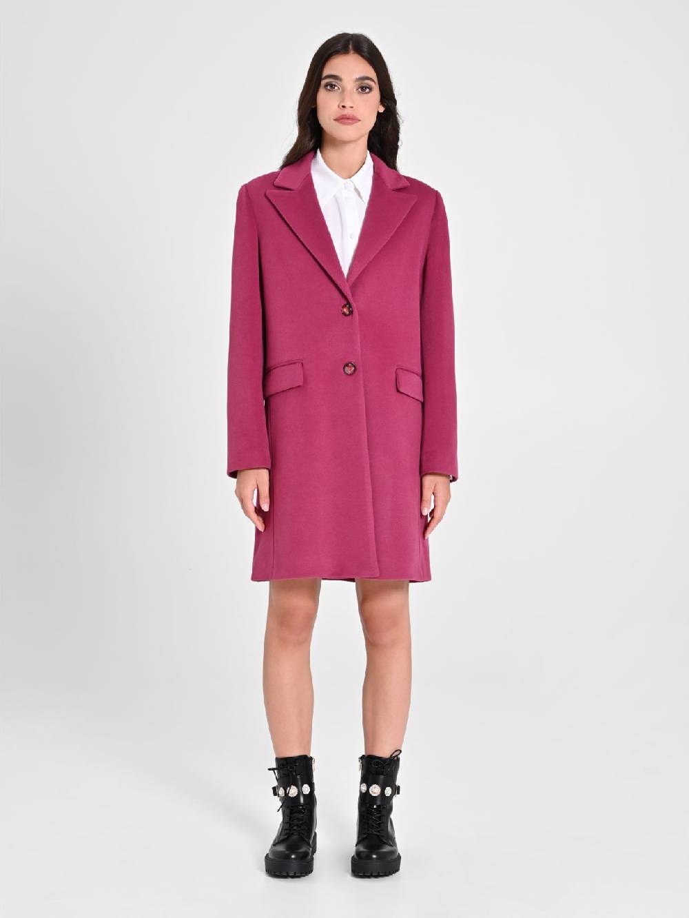 Rinascimento Cappotto Medio Bordeaux Offerta speciale della fabbrica