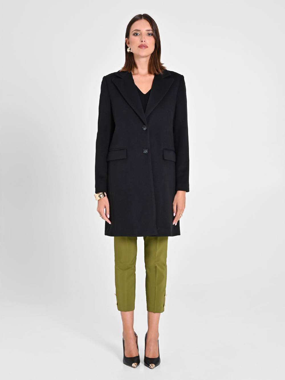 Rinascimento Cappotto Medio Nero Fino al 55% di sconto