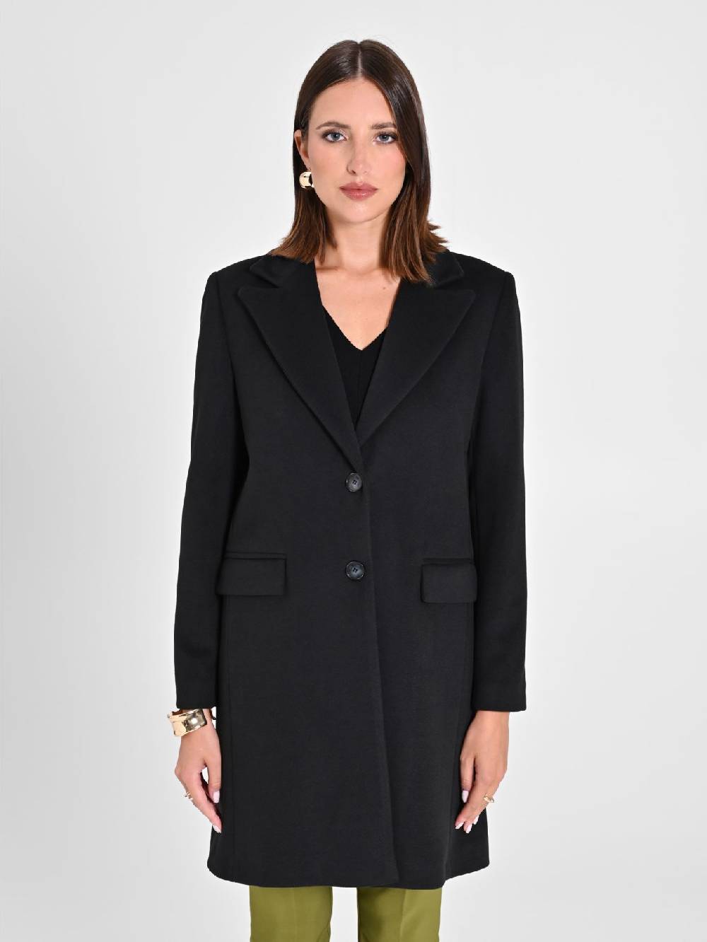 Rinascimento Cappotto Medio Nero Fino al 55% di sconto