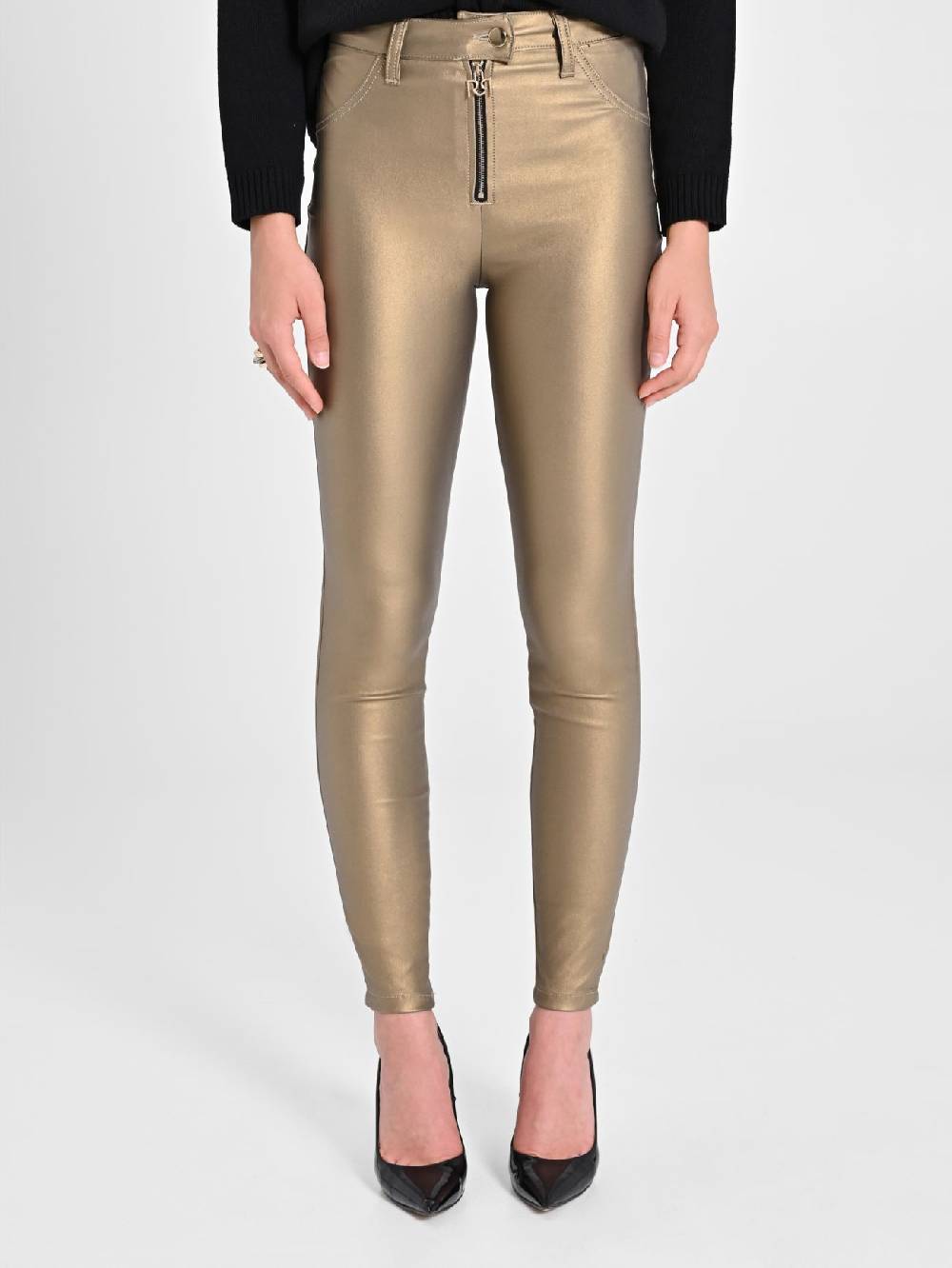 Rinascimento Pantaloni Skinny Gold Trasporto libero internazionale