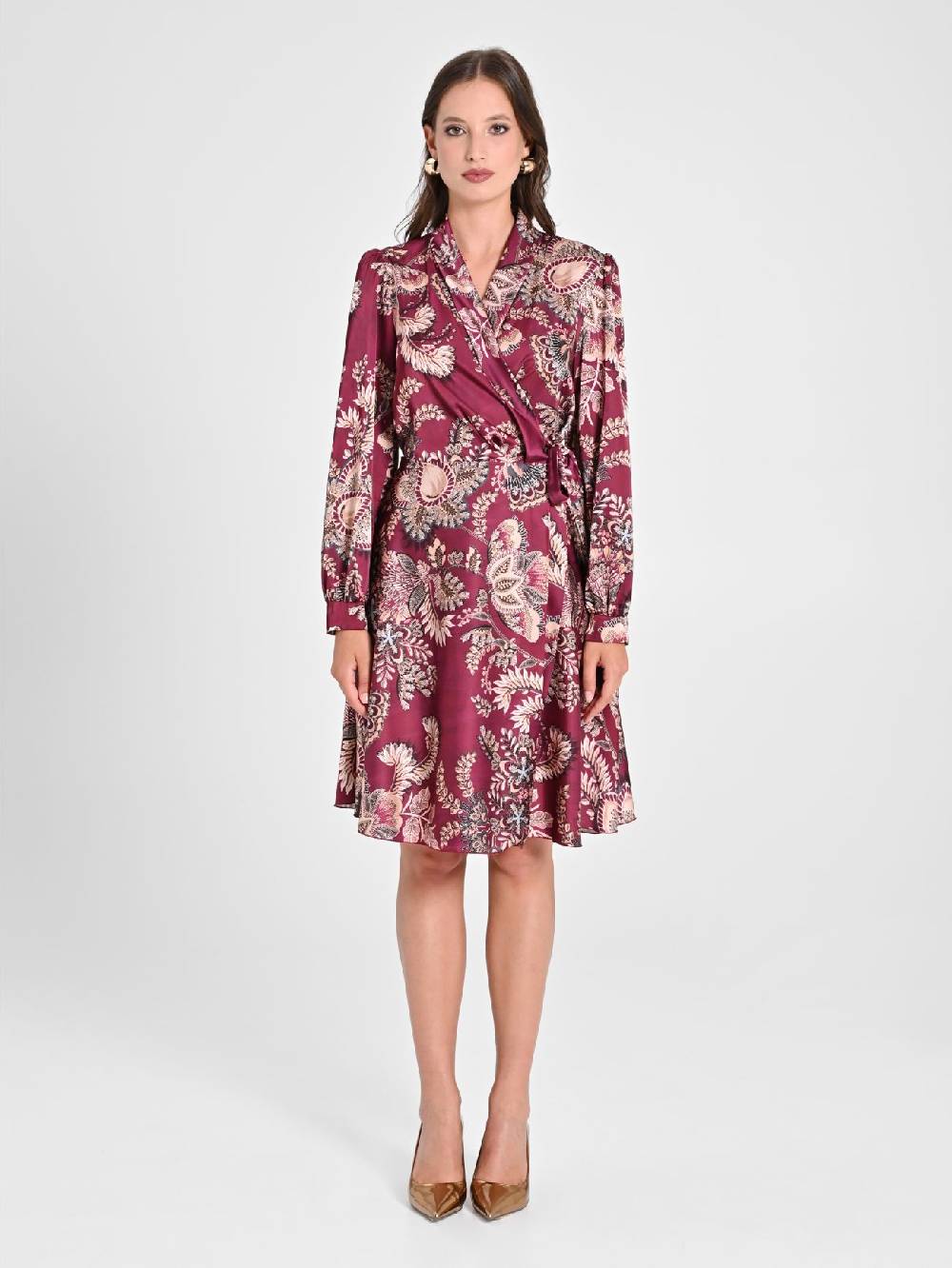 Rinascimento Wrap Dress stampa Cachemire Officina
