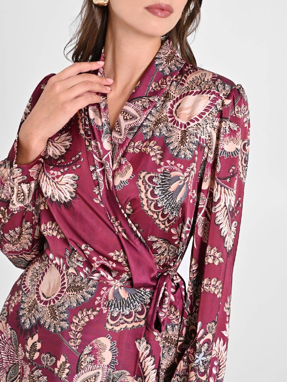 Rinascimento Wrap Dress stampa Cachemire Officina
