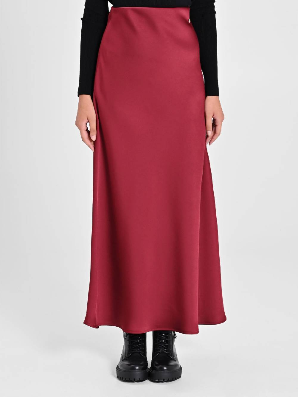 Rinascimento Gonna Midi in Envers Satin Vendita