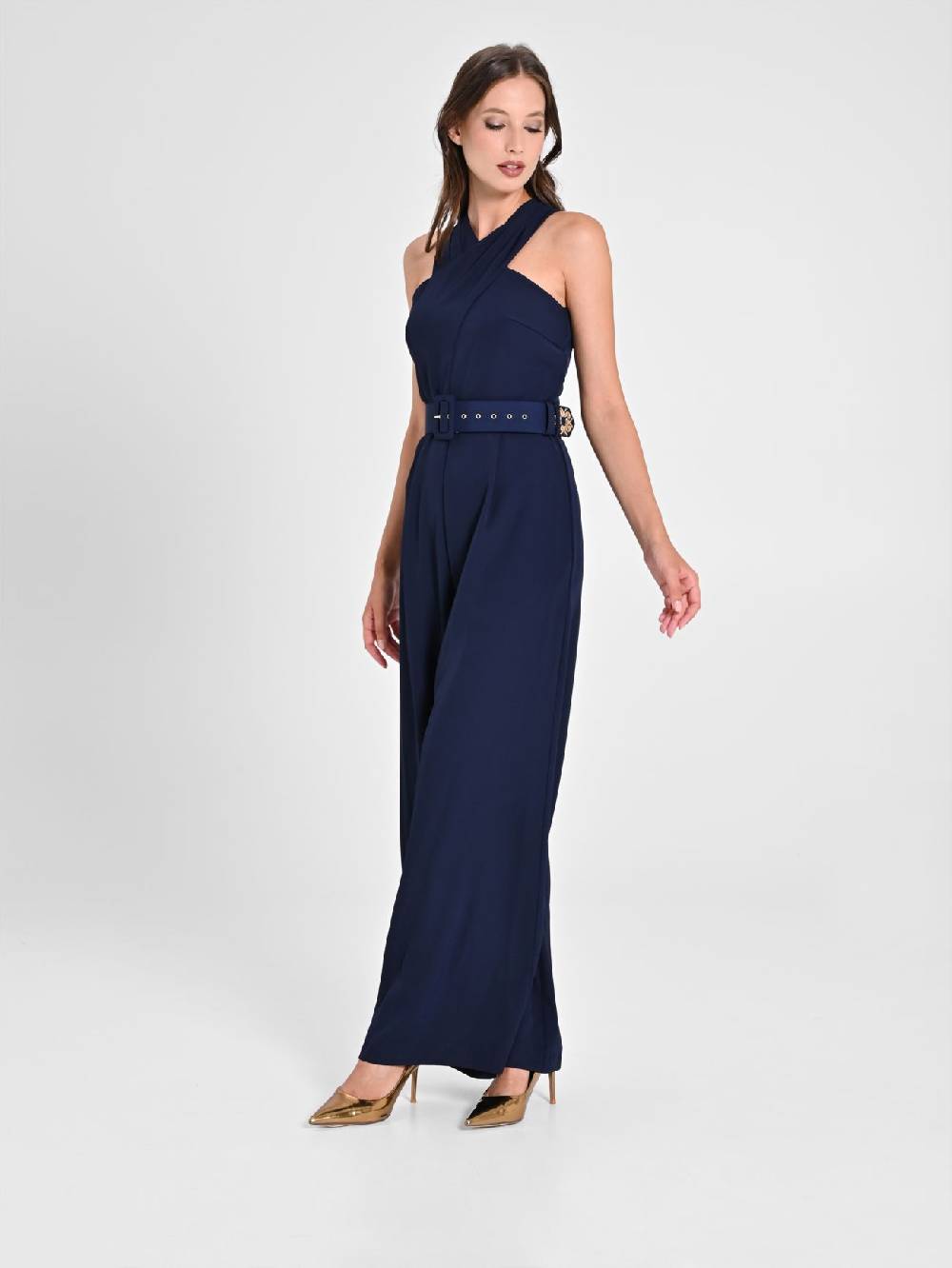 Rinascimento Tuta con Scollo intrecciato Blu Navy Soddisfazione Garantita