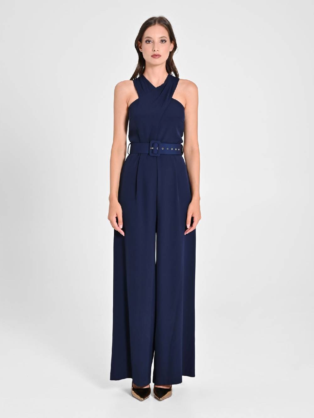 Rinascimento Tuta con Scollo intrecciato Blu Navy Soddisfazione Garantita