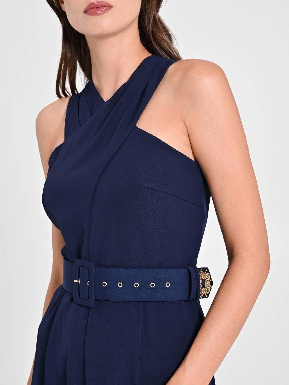 Rinascimento Tuta con Scollo intrecciato Blu Navy Soddisfazione Garantita