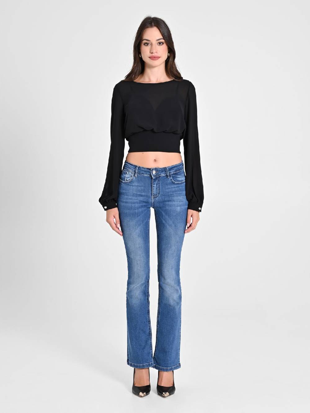Rinascimento Blusa in Georgette con Top Acquista Ora