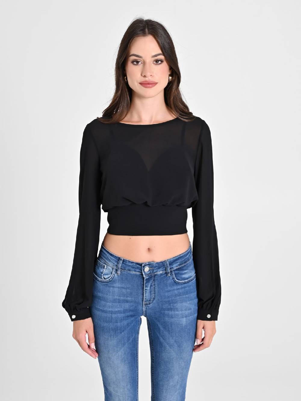 Rinascimento Blusa in Georgette con Top Acquista Ora