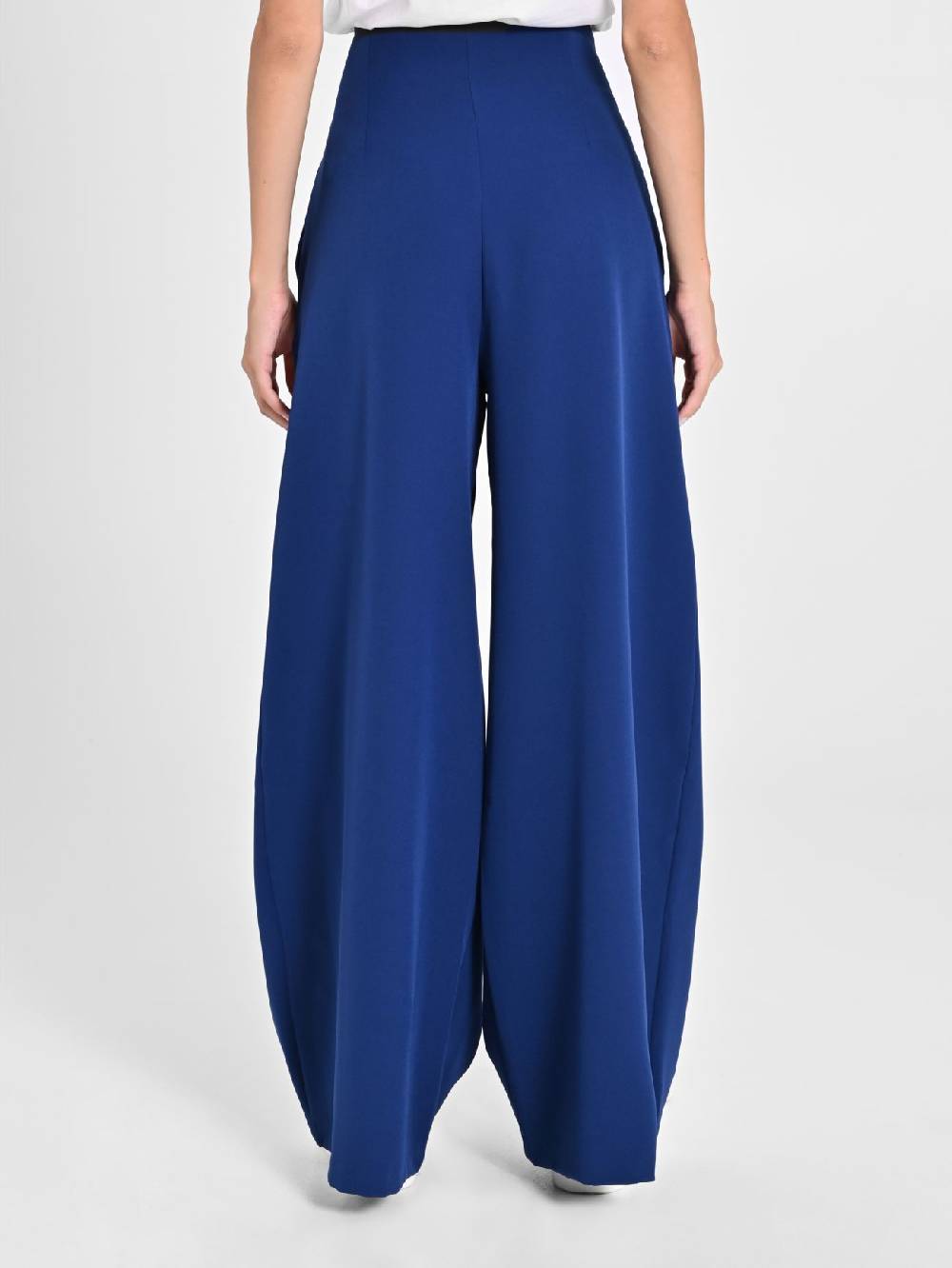 Rinascimento Pantaloni Wide Leg Blu Navy Consegna Veloce