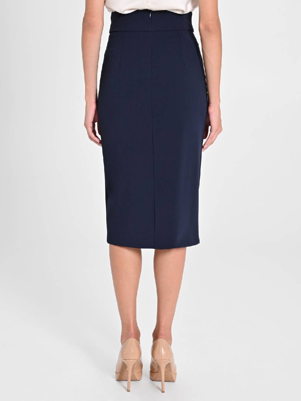 Rinascimento Gonna Tubino Blu Navy In Saldo