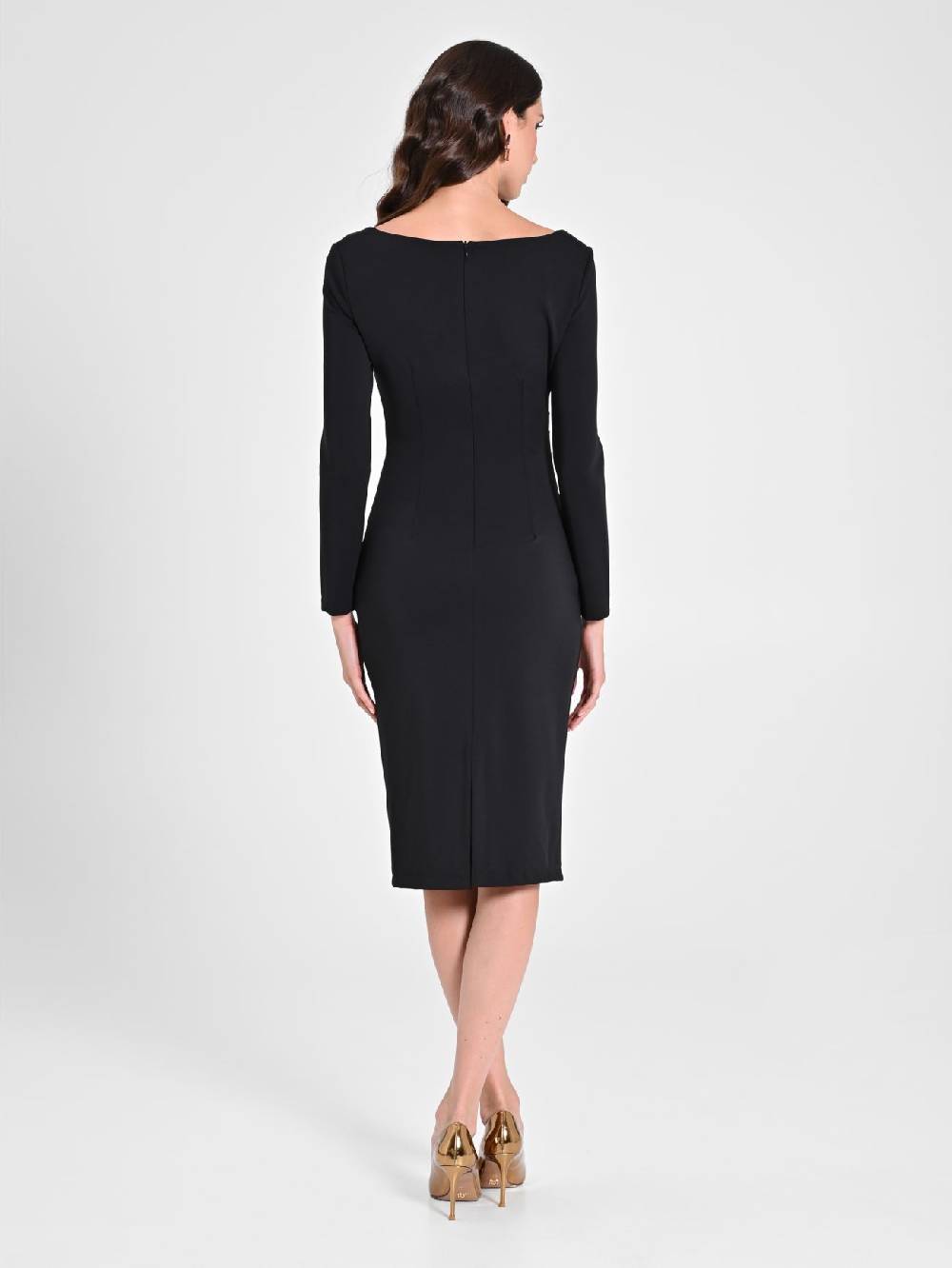 Rinascimento Tubino Nero con Scollo Squadrato Spedizione gratuita