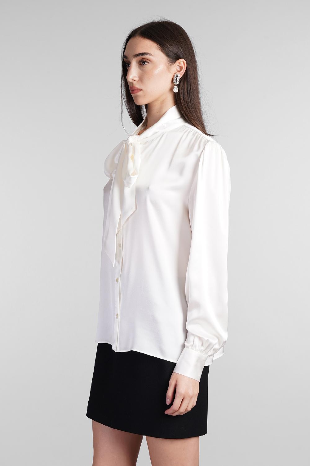 Deliberti Alessandra Rich Blusa in seta bianca cod. 403756 - Deliberti The Luxury Shopping Shopping online