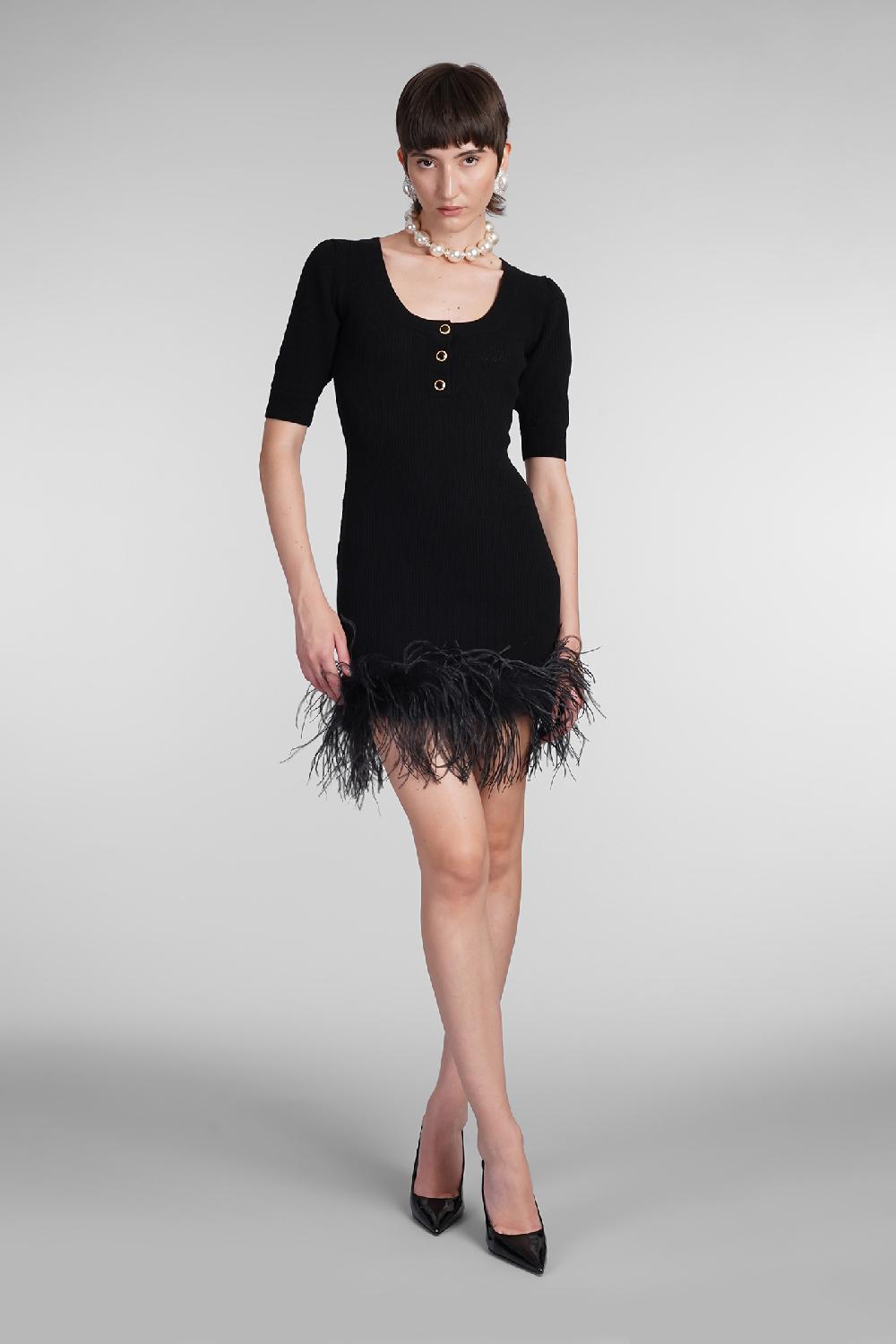 Deliberti Alessandra Rich Abito in lana nera cod. 403764 - Deliberti The Luxury Shopping Black Friday