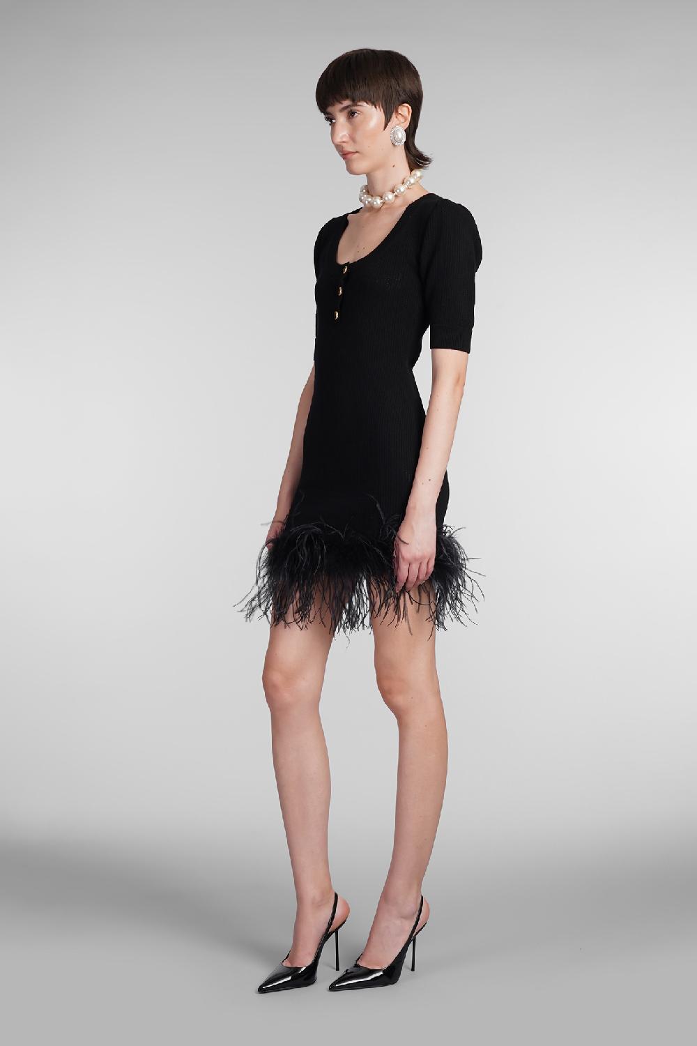 Deliberti Alessandra Rich Abito in lana nera cod. 403764 - Deliberti The Luxury Shopping Black Friday