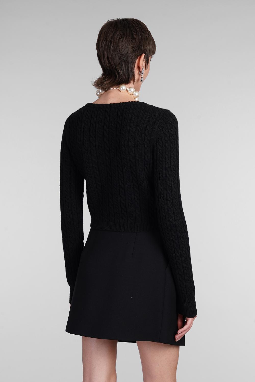 Deliberti Alessandra Rich Cardigan in lana nera cod. 403762 - Deliberti The Luxury Shopping Offerta natalizia
