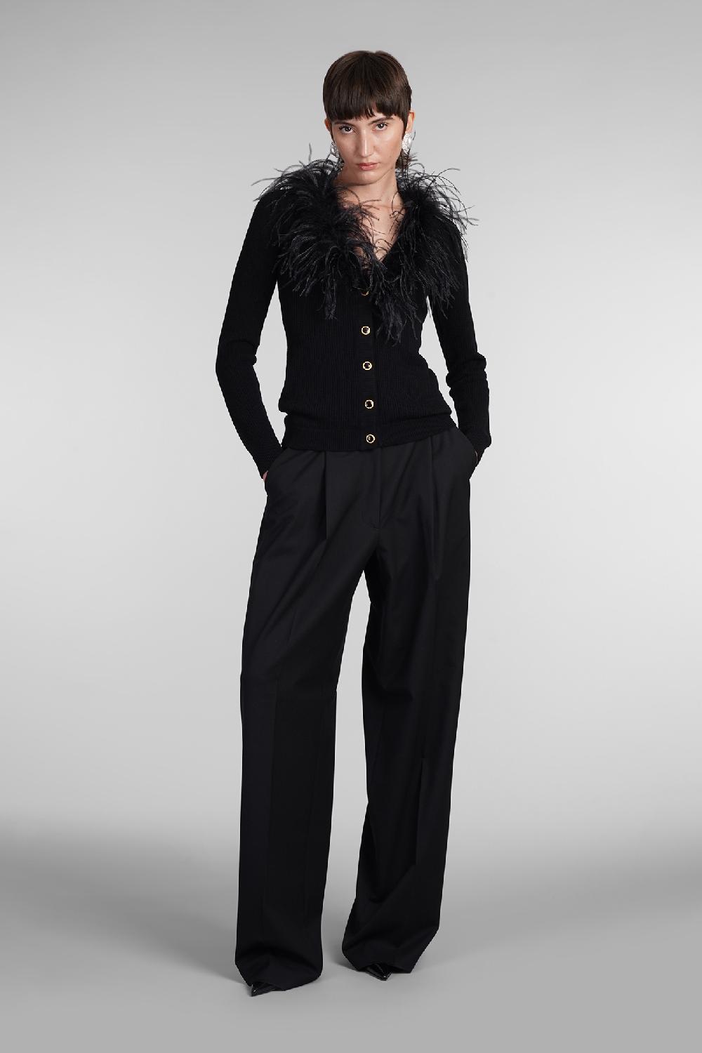 Deliberti Alessandra Rich Cardigan in lana nera cod. 403765 - Deliberti The Luxury Shopping Offerta per la Festa della Mamma