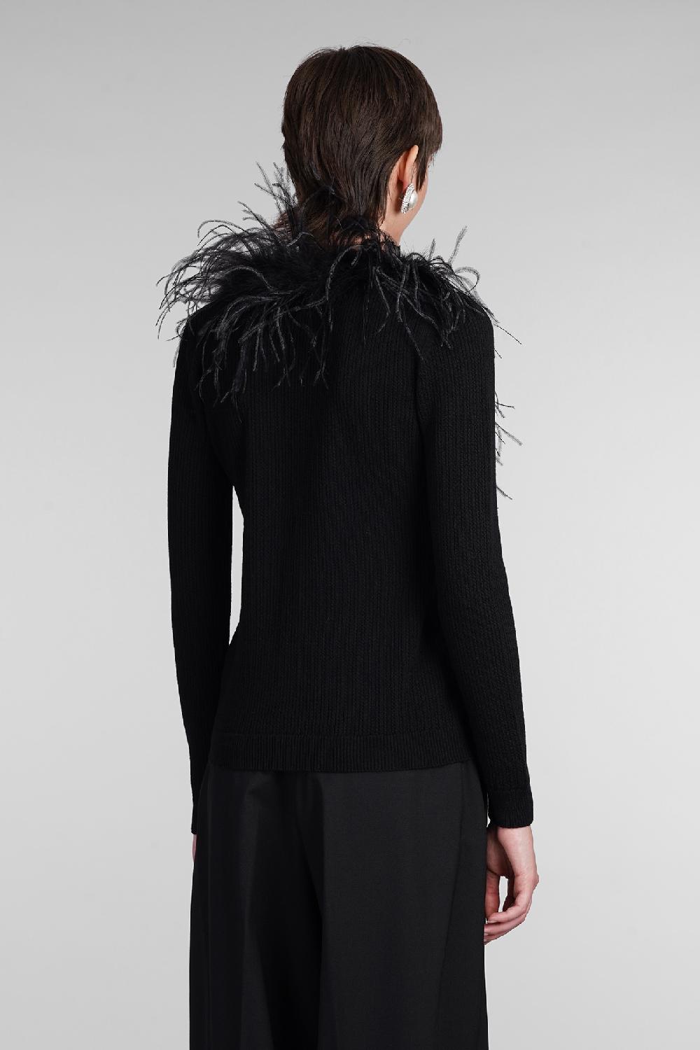 Deliberti Alessandra Rich Cardigan in lana nera cod. 403765 - Deliberti The Luxury Shopping Offerta per la Festa della Mamma