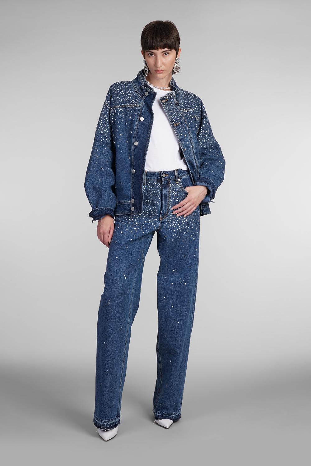 Deliberti Alessandra Rich Giacche denim in cotone blu cod. 403759 - Deliberti The Luxury Shopping Offerta Giorno del Papà