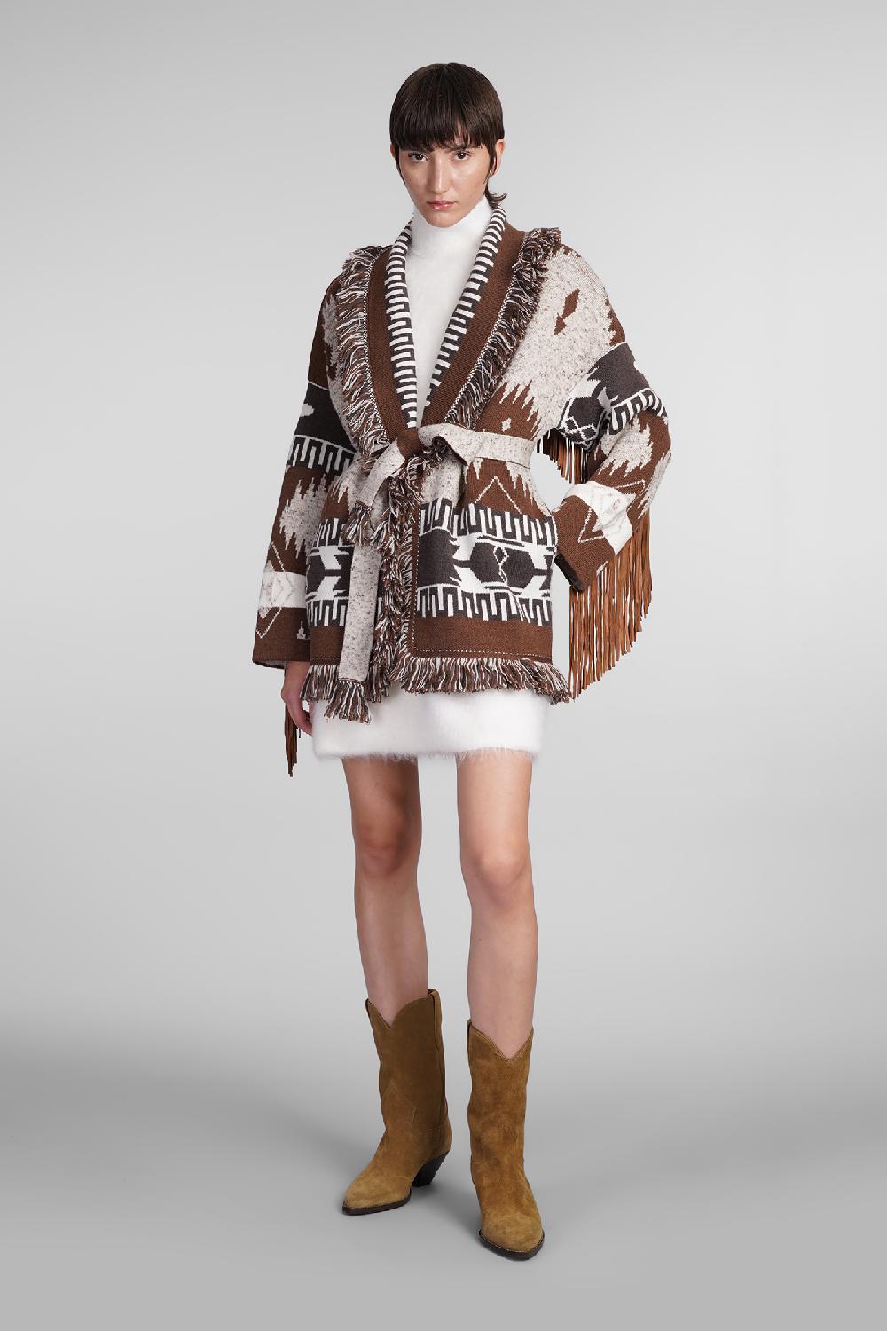 Deliberti Alanui Cardigan in lana marrone cod. 409055 - Deliberti The Luxury Shopping Online Outlet