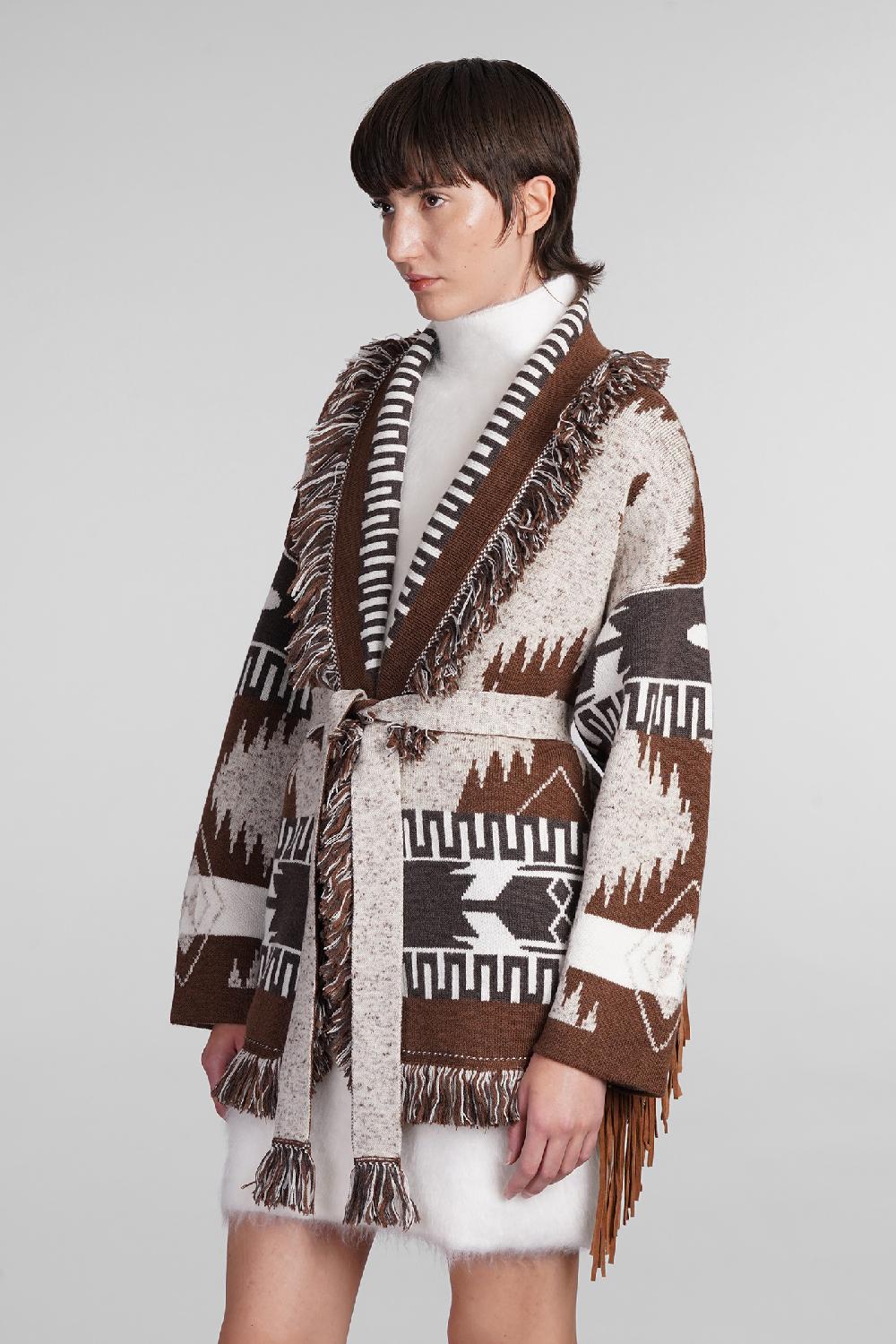 Deliberti Alanui Cardigan in lana marrone cod. 409055 - Deliberti The Luxury Shopping Online Outlet