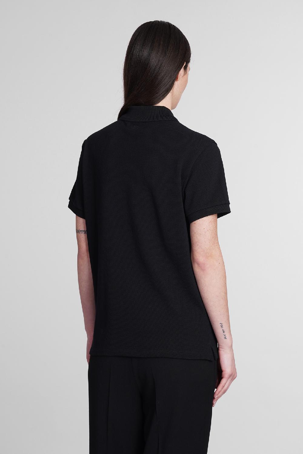 Deliberti Ami Paris Polo in cotone nero cod. 393421 - Deliberti The Luxury Shopping Bestseller