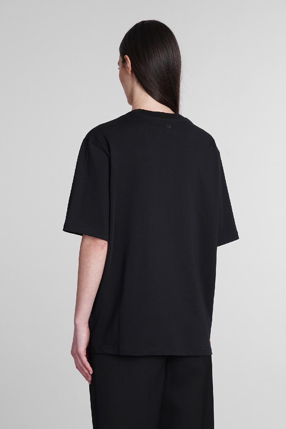 Deliberti Ami Paris T-shirt in cotone nero cod. 393423 - Deliberti The Luxury Shopping Liquidazione