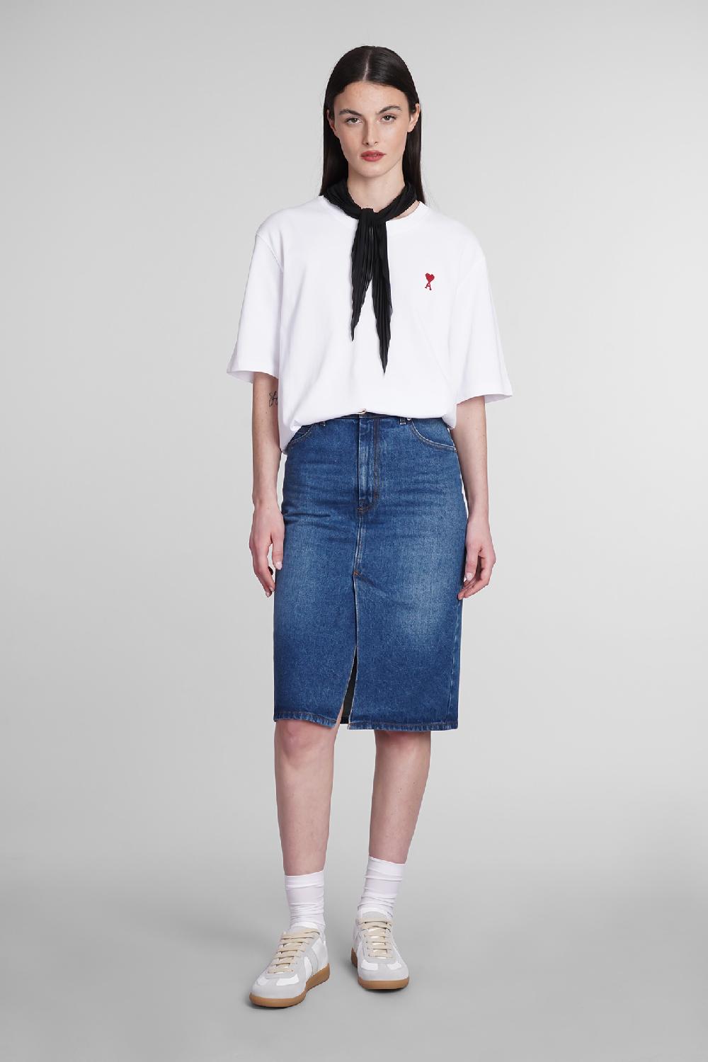 Deliberti Ami Paris T-shirt in cotone bianco cod. 393424 - Deliberti The Luxury Shopping Comprane uno, ottenene uno gratis