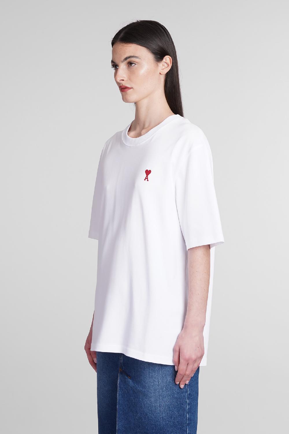 Deliberti Ami Paris T-shirt in cotone bianco cod. 393424 - Deliberti The Luxury Shopping Comprane uno, ottenene uno gratis