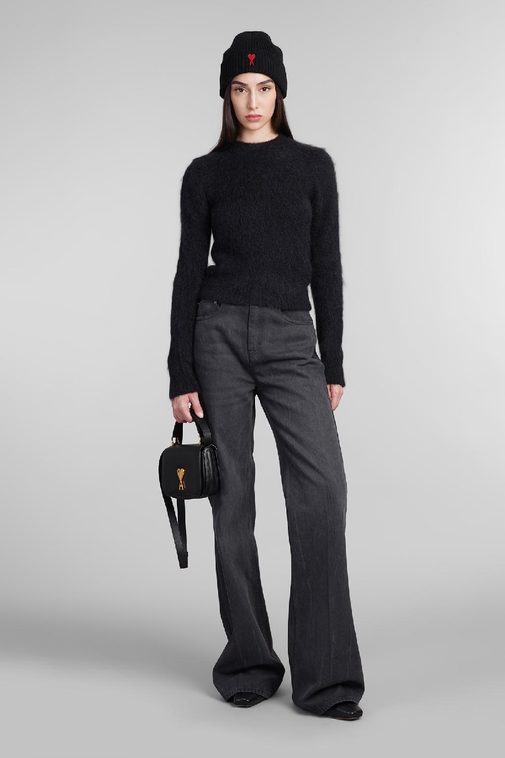Deliberti Ami Paris Maglia in lana nera cod. 406121 - Deliberti The Luxury Shopping Prezzo basso