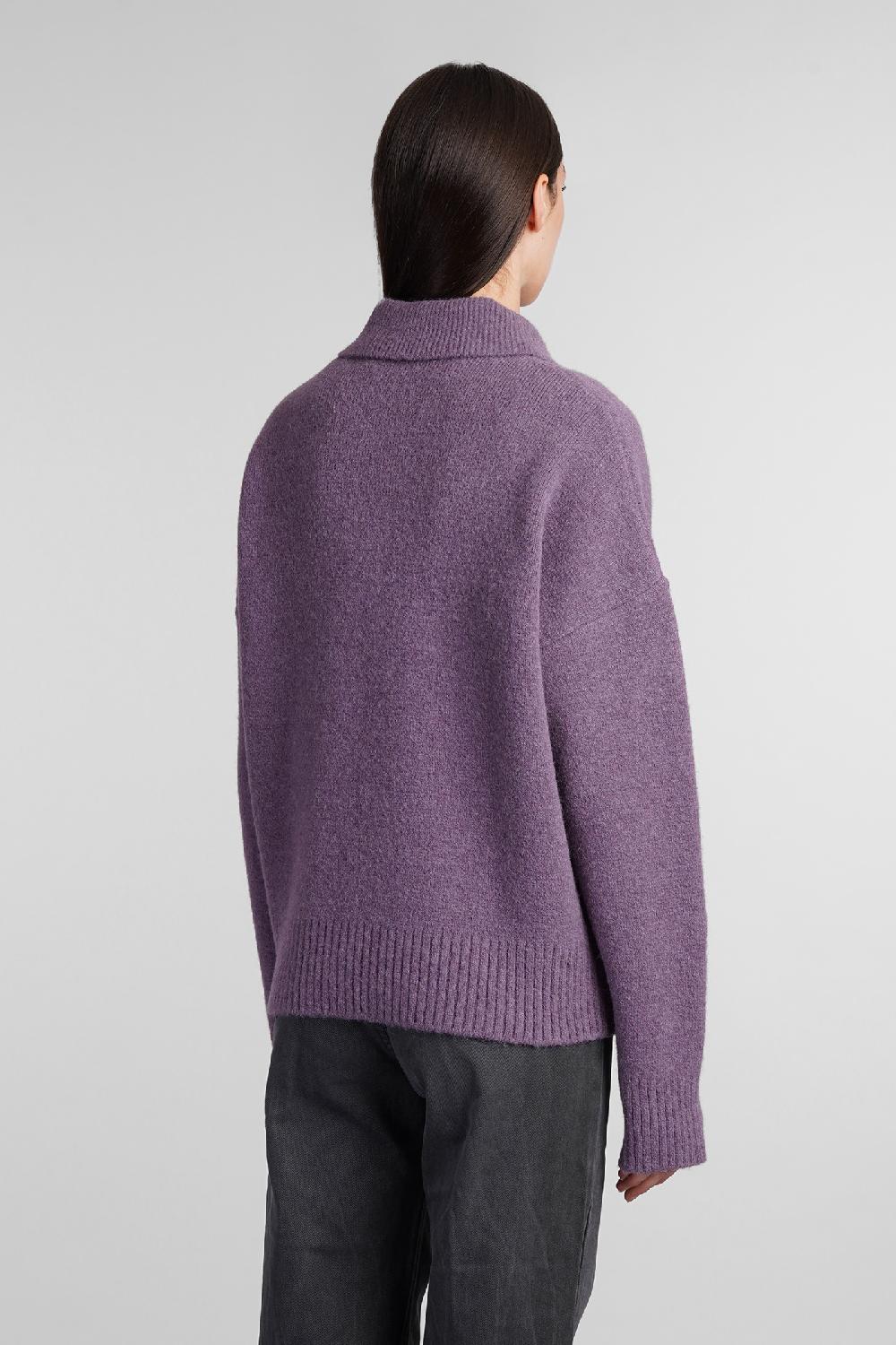 Deliberti Ami Paris Polo in lana viola cod. 409142 - Deliberti The Luxury Shopping Super Saving Price