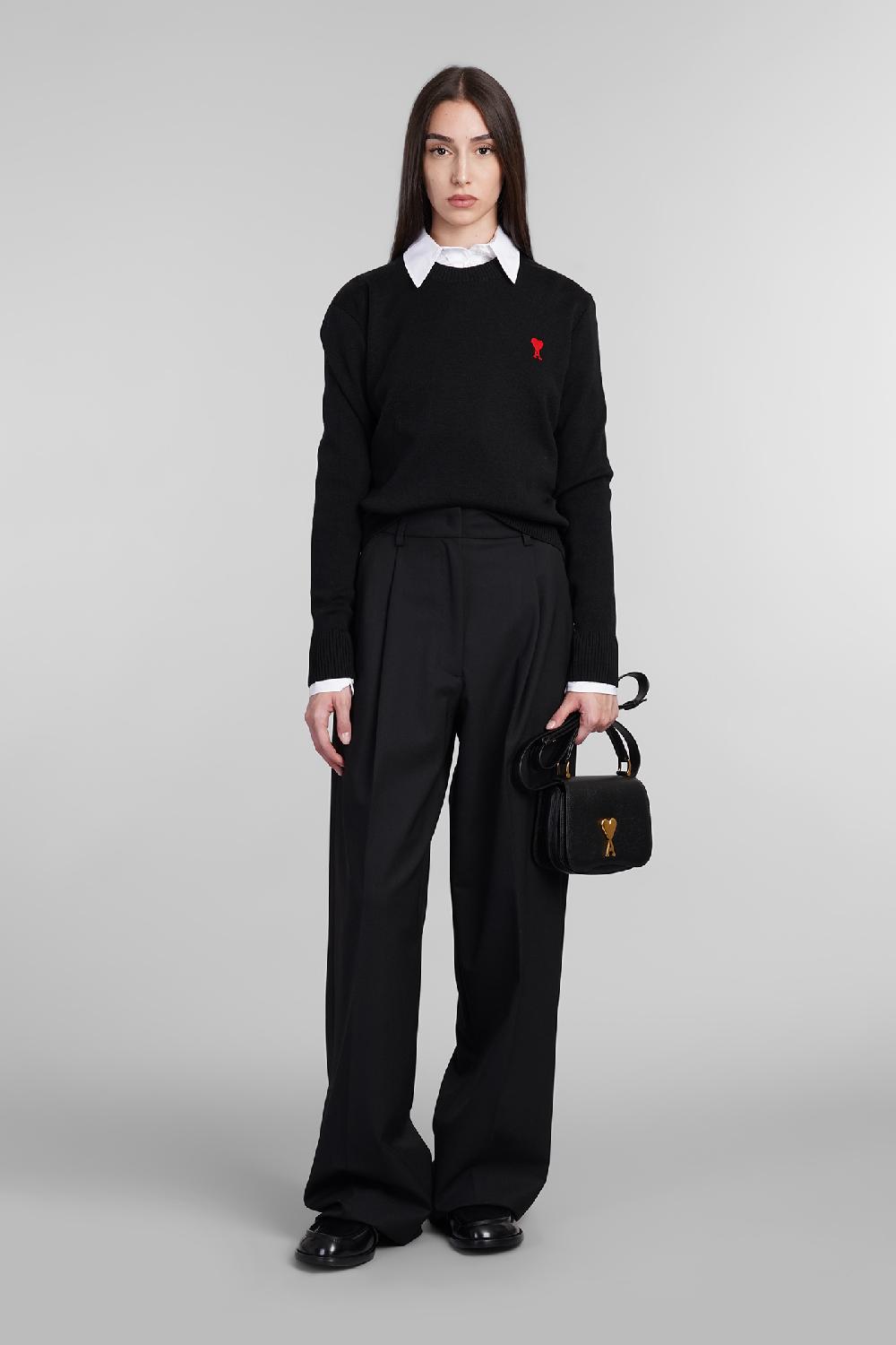 Deliberti Ami Paris Maglia in lana nera cod. 405006 - Deliberti The Luxury Shopping ACQUISTA ORA