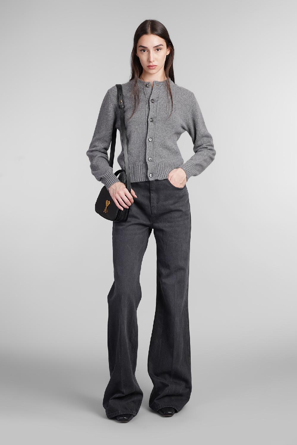 Deliberti Ami Paris Cardigan in cashmere grigia cod. 405007 - Deliberti The Luxury Shopping Latest stili