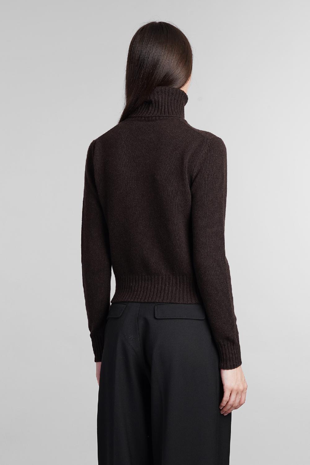 Deliberti Ami Paris Maglia in cashmere marrone cod. 405008 - Deliberti The Luxury Shopping Ultimo giorno