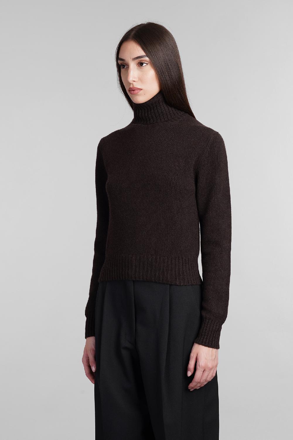 Deliberti Ami Paris Maglia in cashmere marrone cod. 405008 - Deliberti The Luxury Shopping Ultimo giorno
