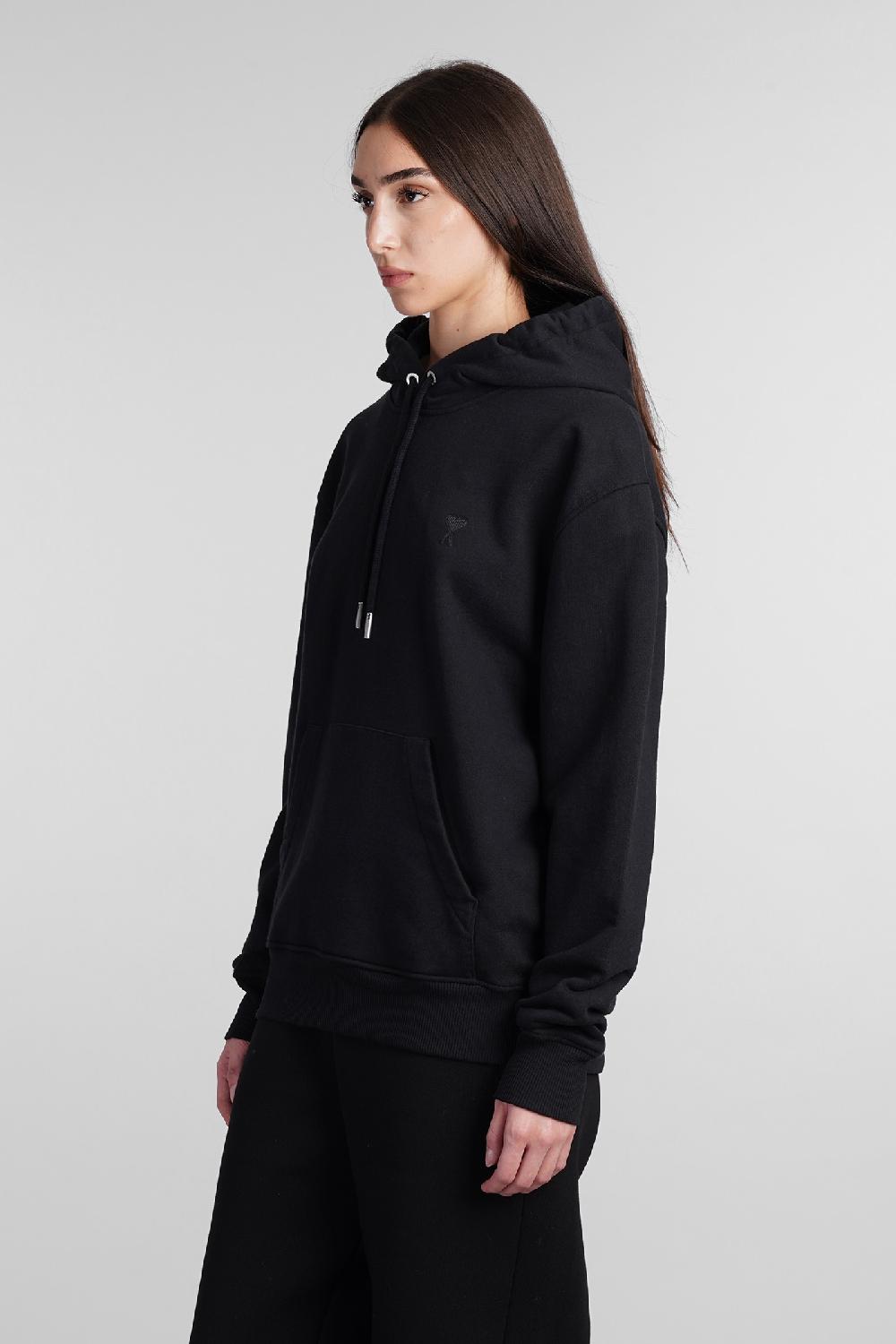 Deliberti Ami Paris Felpa in cotone nero cod. 402083 - Deliberti The Luxury Shopping Sostegno trimestrale
